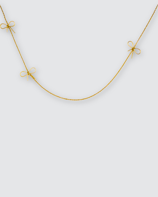 Strikjes lange ketting