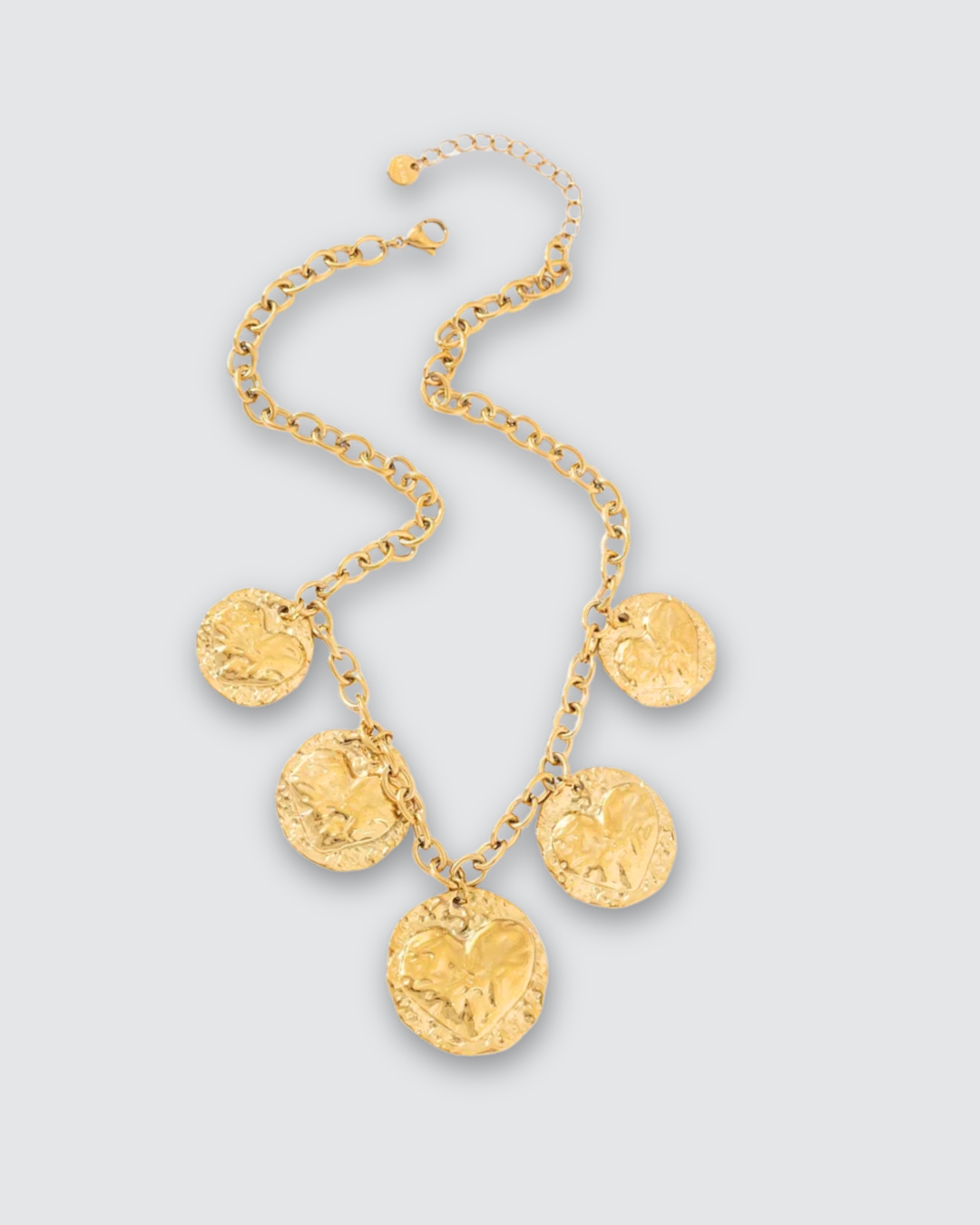 Heart coin ketting