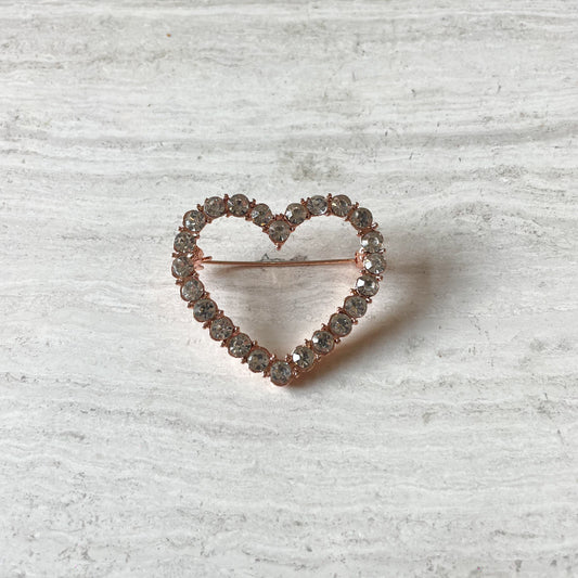 Open hart broche ★ Goud