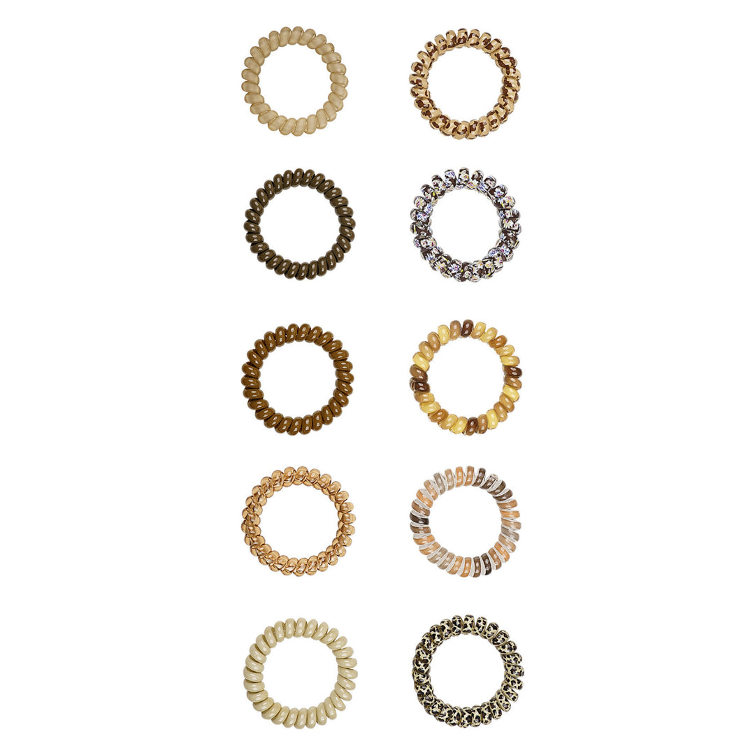 Haar elastiek 10 stuks ★ Bruin