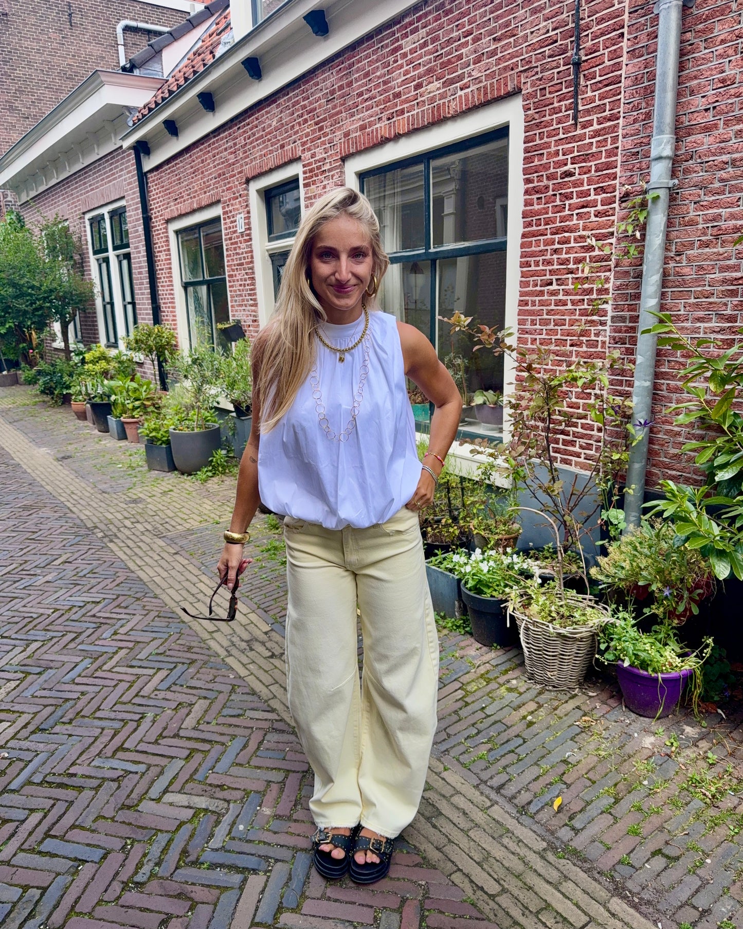 Vie barrel jeans ★ geel