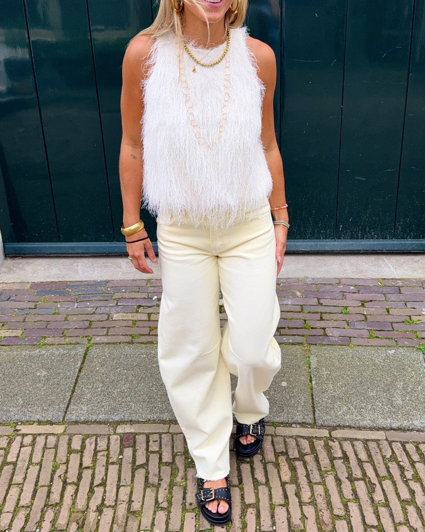 Nomi fluffy top ★ wit