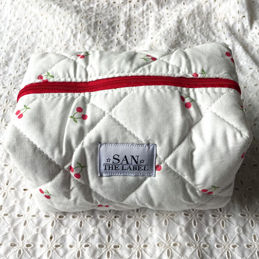 Zara toilettas ★ Wit & kersjes