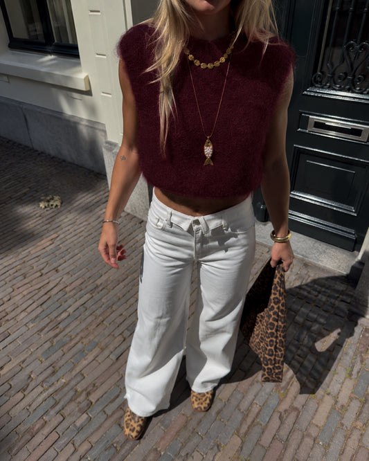 Pre-order Rosie knit gilet ★ bordeaux
