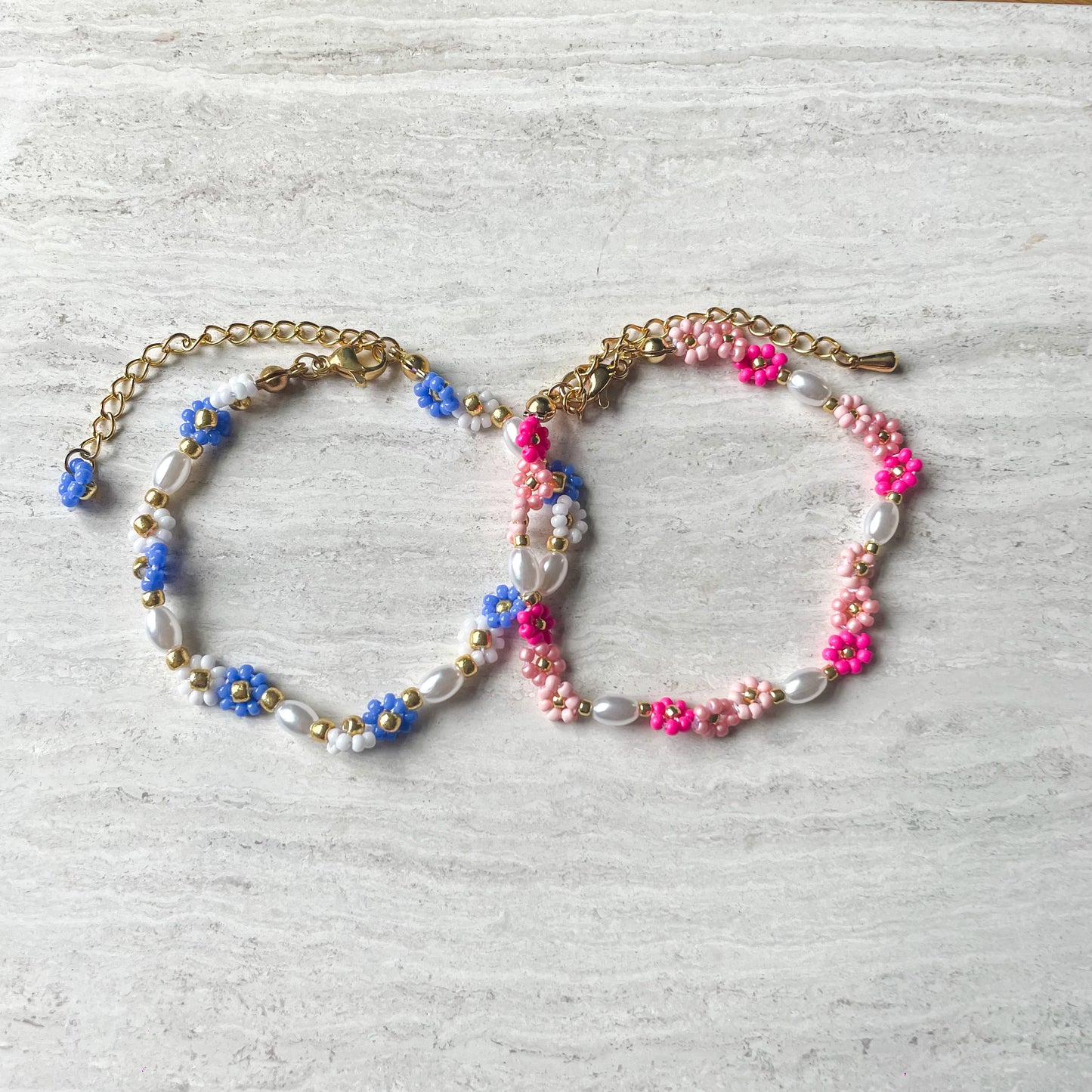 Flower armband ★ roze