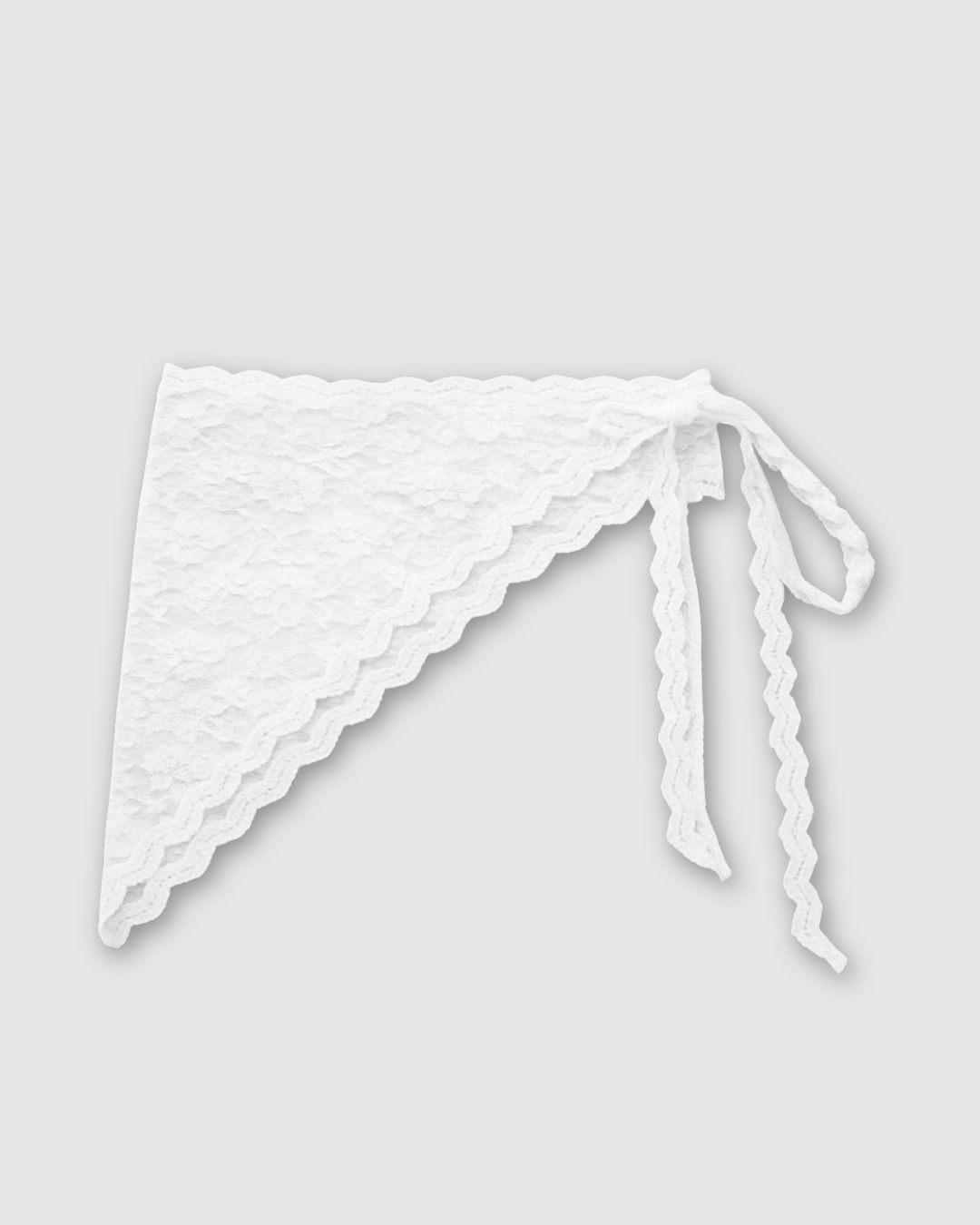 Kanten driehoek riempje ★ wit