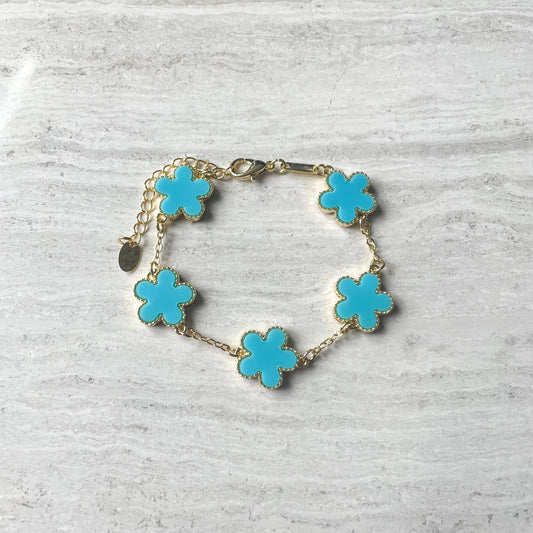Clover armband ★ blauw