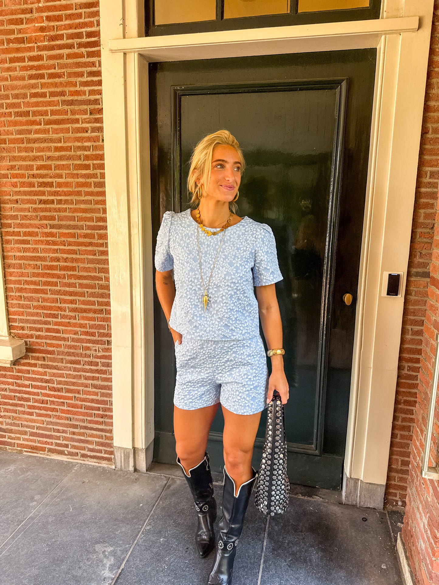 Livia top ★ blauw