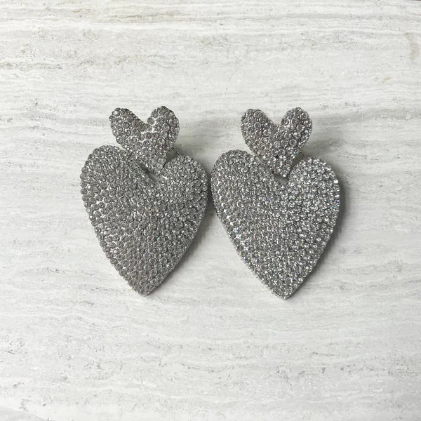 Big love oorbellen zilver
