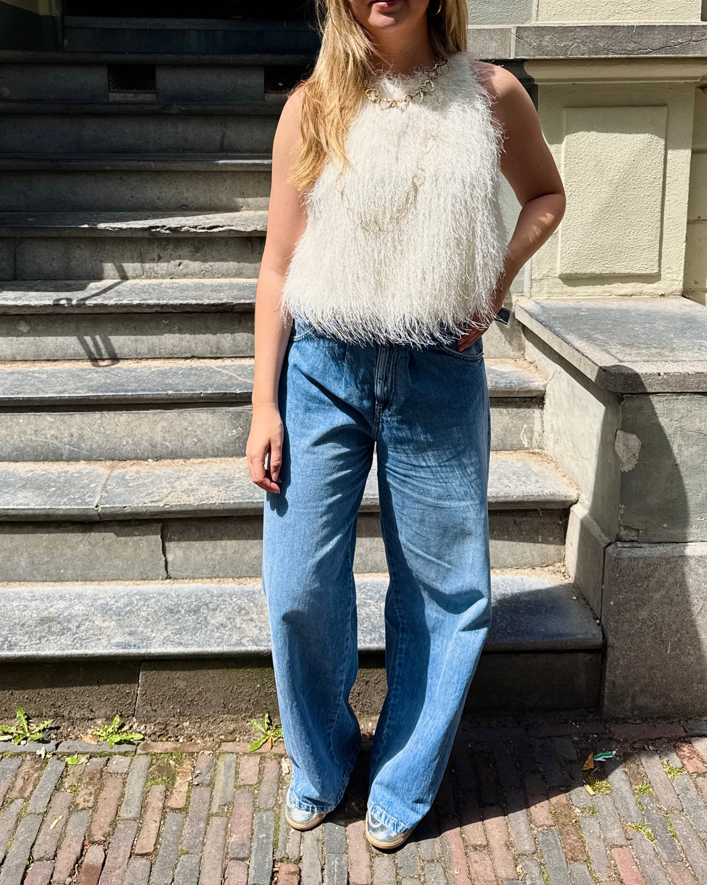 Nomi fluffy top ★ wit