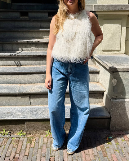 Nomi fluffy top ★ wit