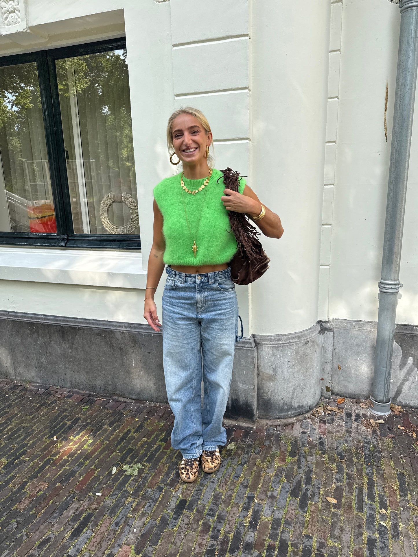 Rosie knit gilet ★ groen