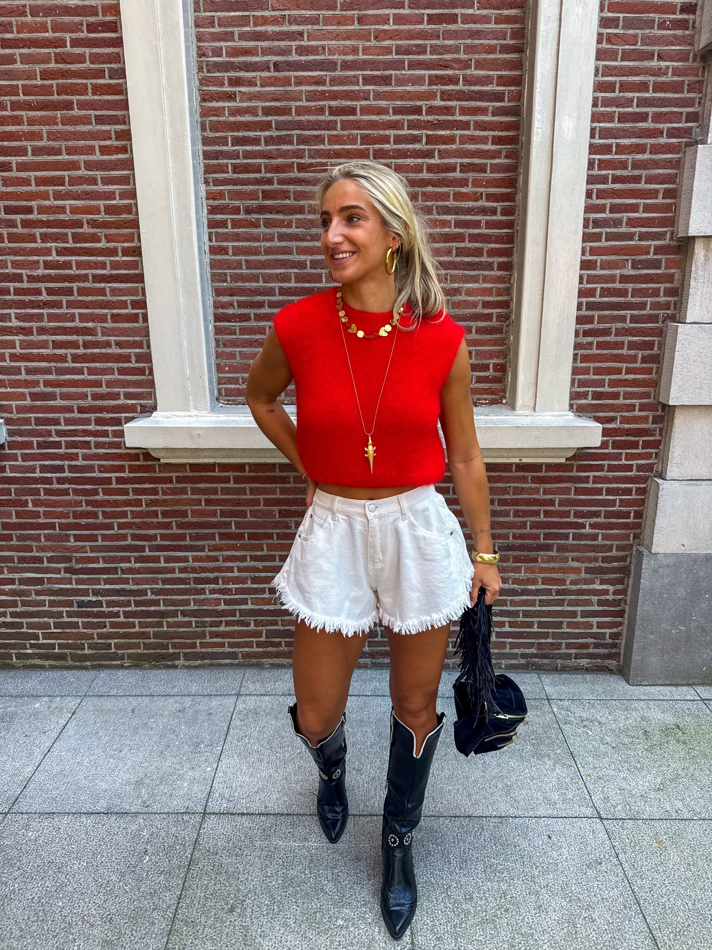 Rosie knit gilet ★ rood