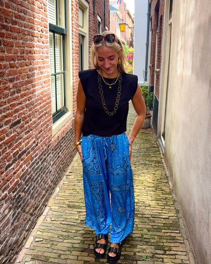 Amelie bandana broek ★ blauw