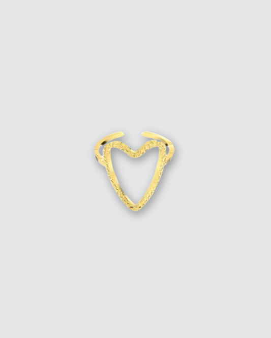 Open hart ring