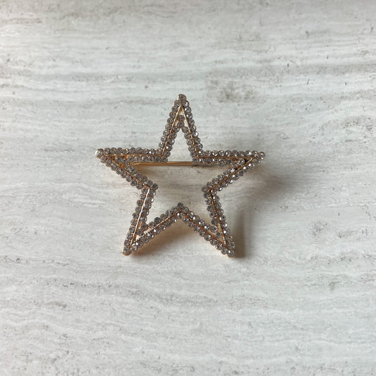 Open ster broche ★ goud