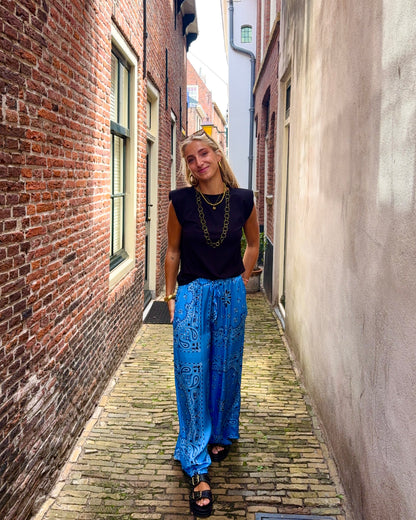 Amelie bandana broek ★ blauw