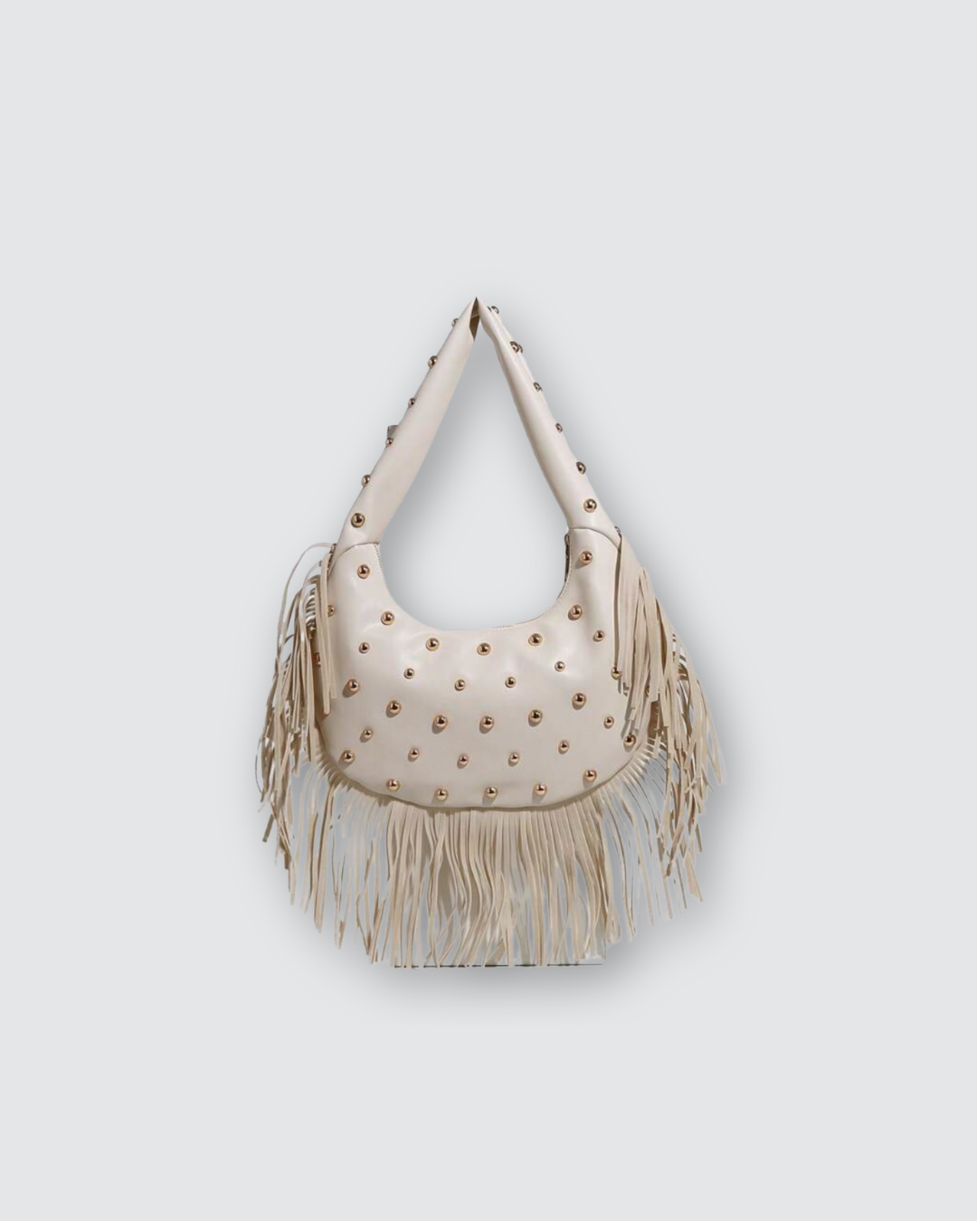 Fringe stud tas ★ wit