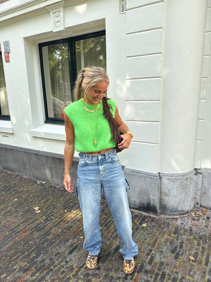 Rosie knit gilet ★ groen