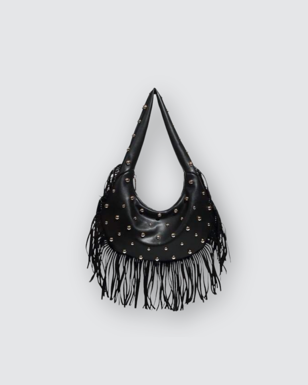 Fringe stud tas ★ zwart