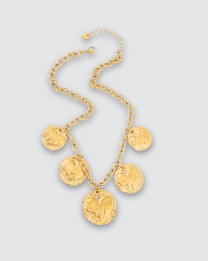 Heart coin ketting