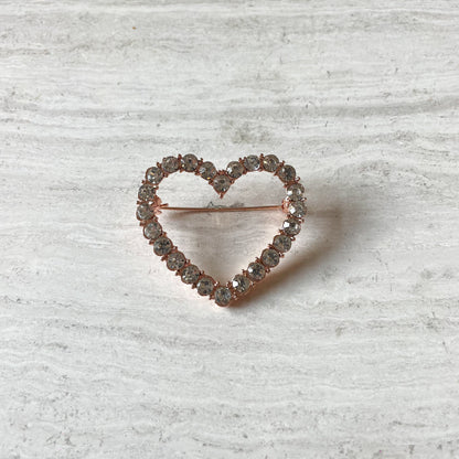 Open hart broche ★ Zilver