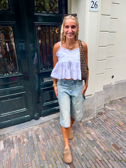 Nina glitter jort ★ denim