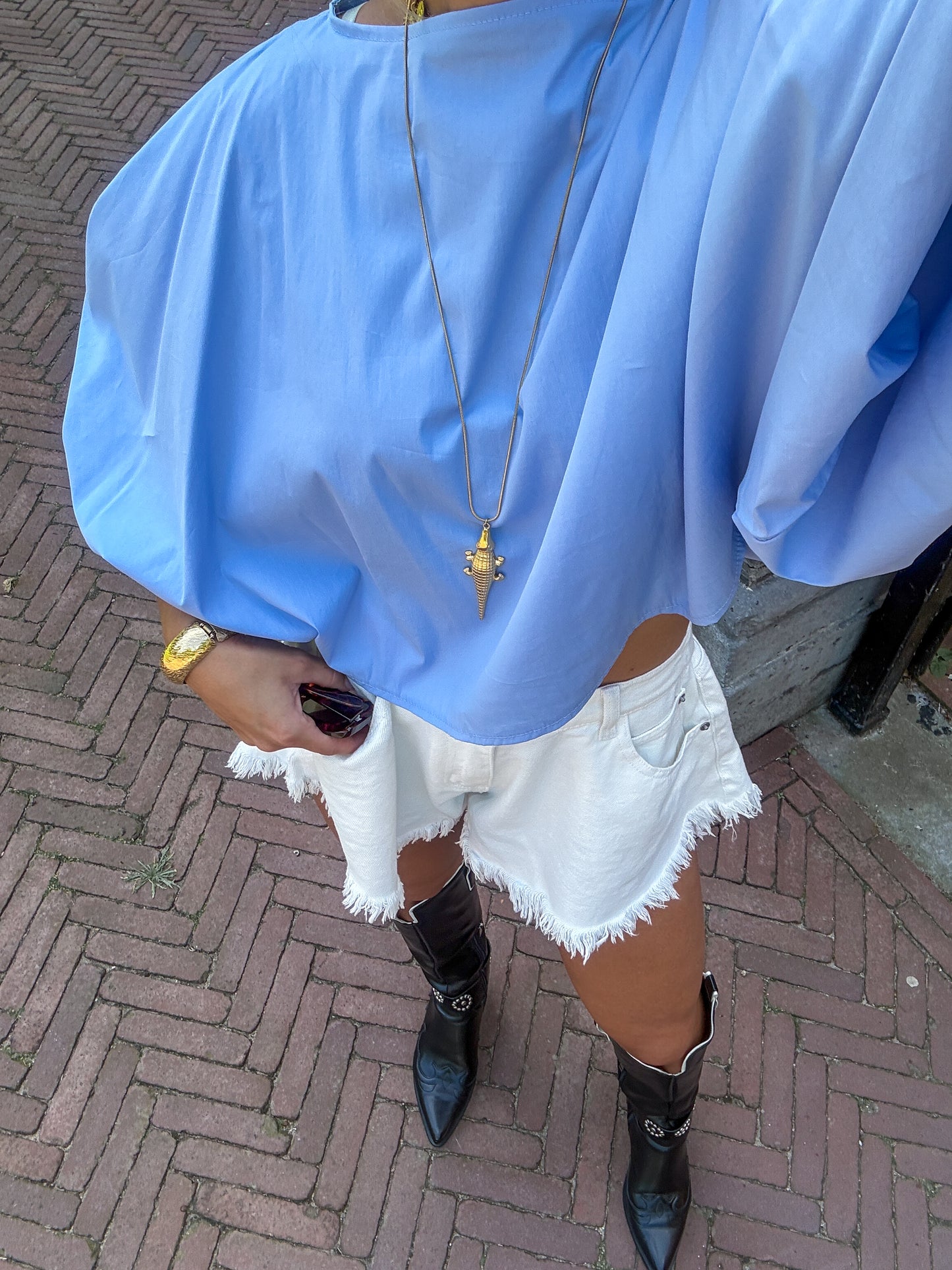 Juna blouse ★ licht blauw