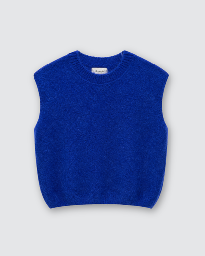 Rosie knit gilet ★ cobalt blauw