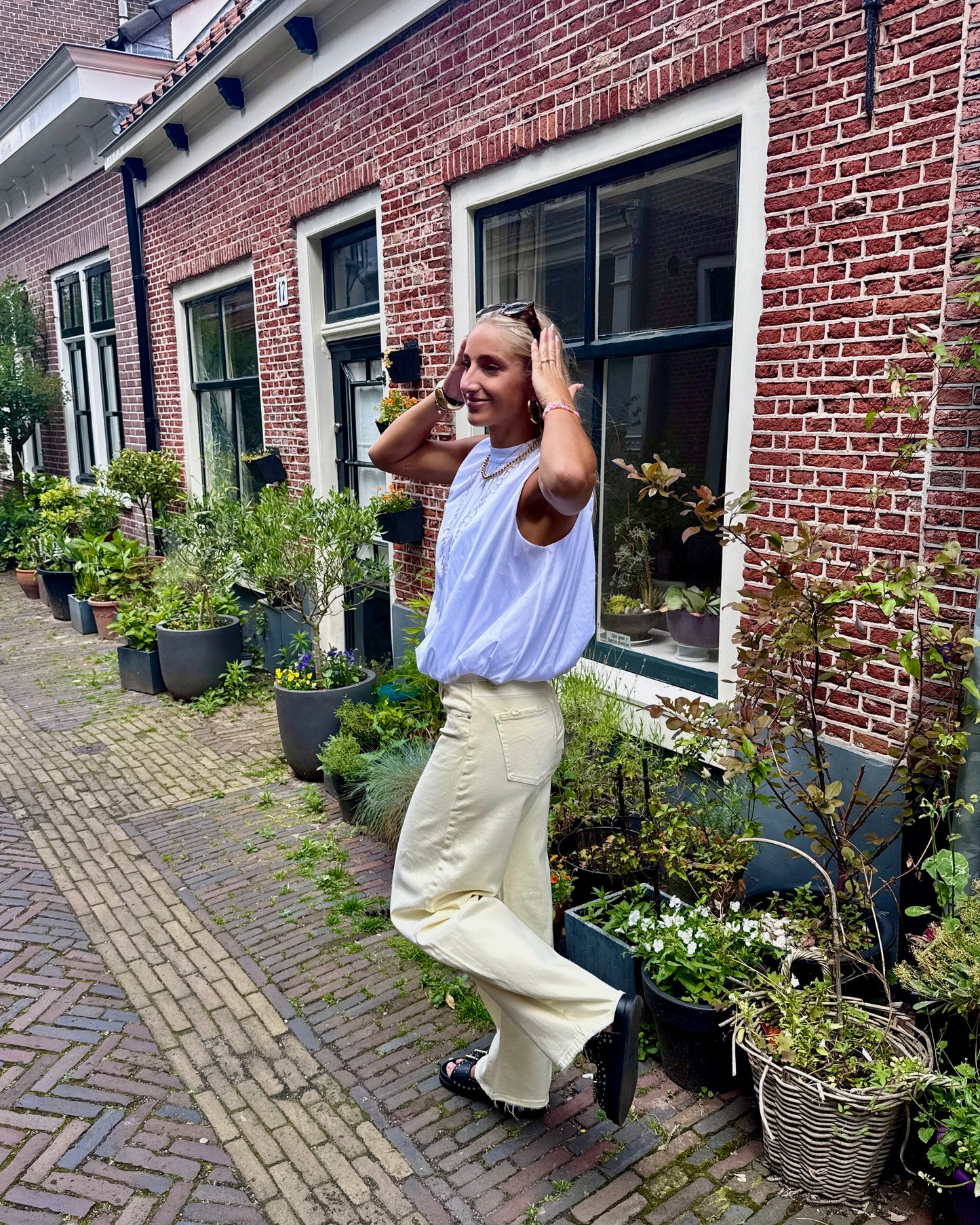 Vie barrel jeans ★ geel