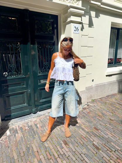 Nina glitter jort ★ denim
