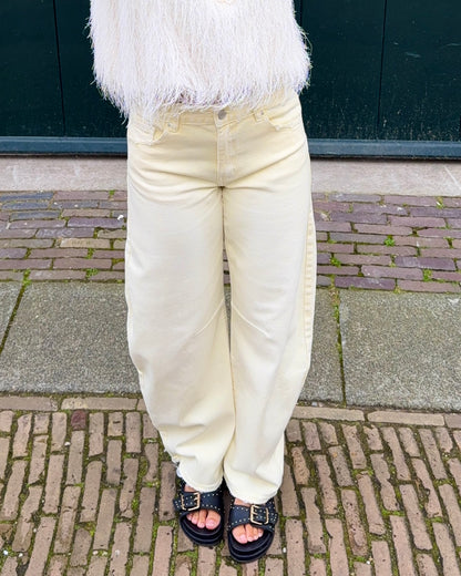 Vie barrel jeans ★ geel