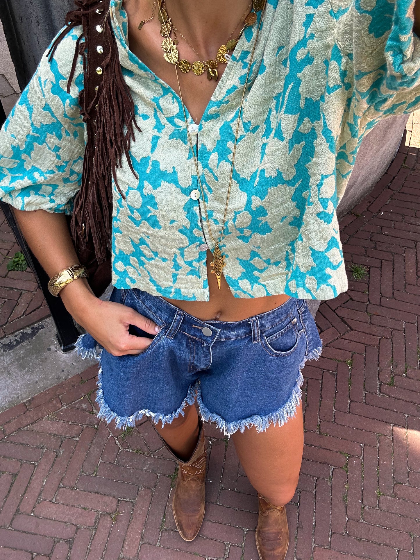 Faye top ★ turquoise
