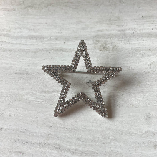 Open ster broche ★ zilver