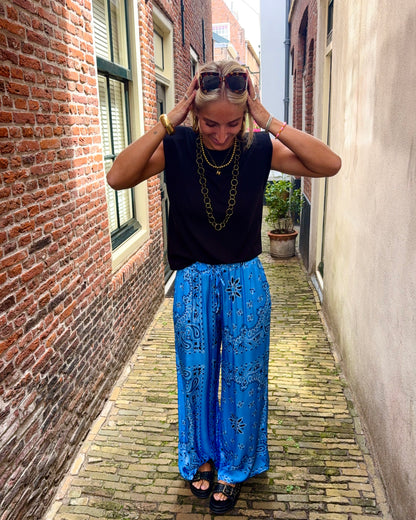 Amelie bandana broek ★ blauw