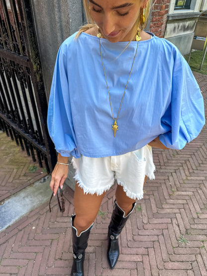 Juna blouse ★ licht blauw