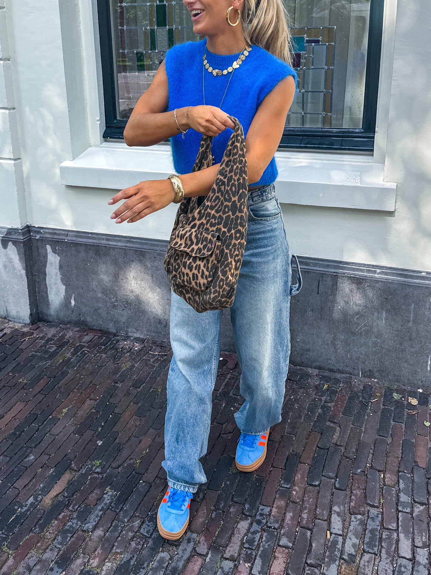 Rosie knit gilet ★ cobalt blauw