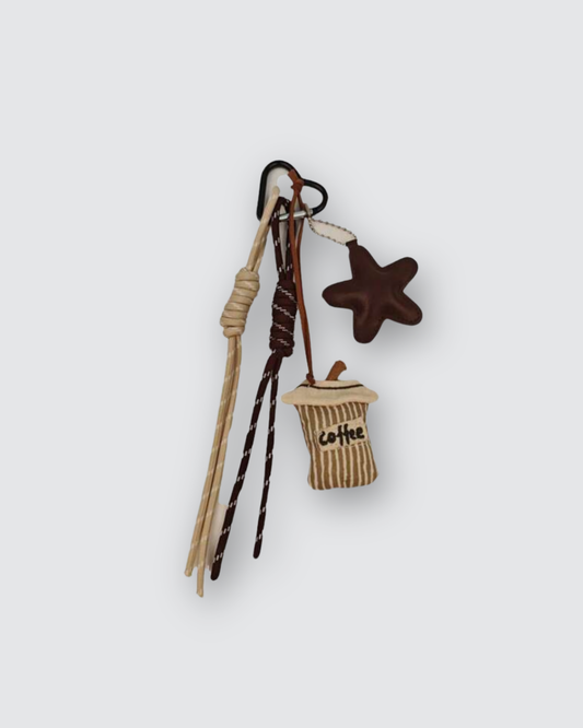 Coffee bag charm ★ beige