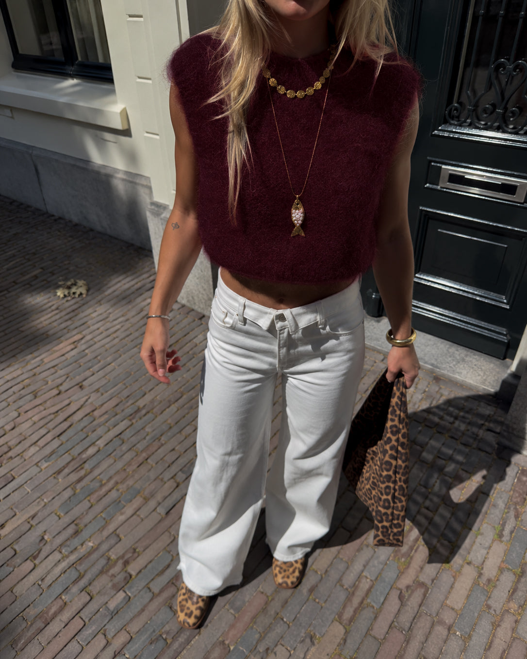 Pre-order Rosie knit gilet ★ bordeaux