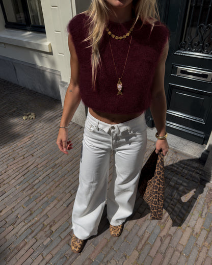Pre-order Rosie knit gilet ★ bordeaux