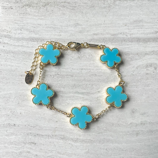 Clover armband ★ blauw