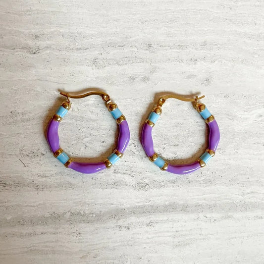 Indigo hoops paars