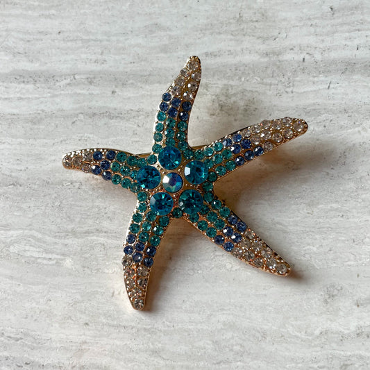 Zeester broche ★ blauw