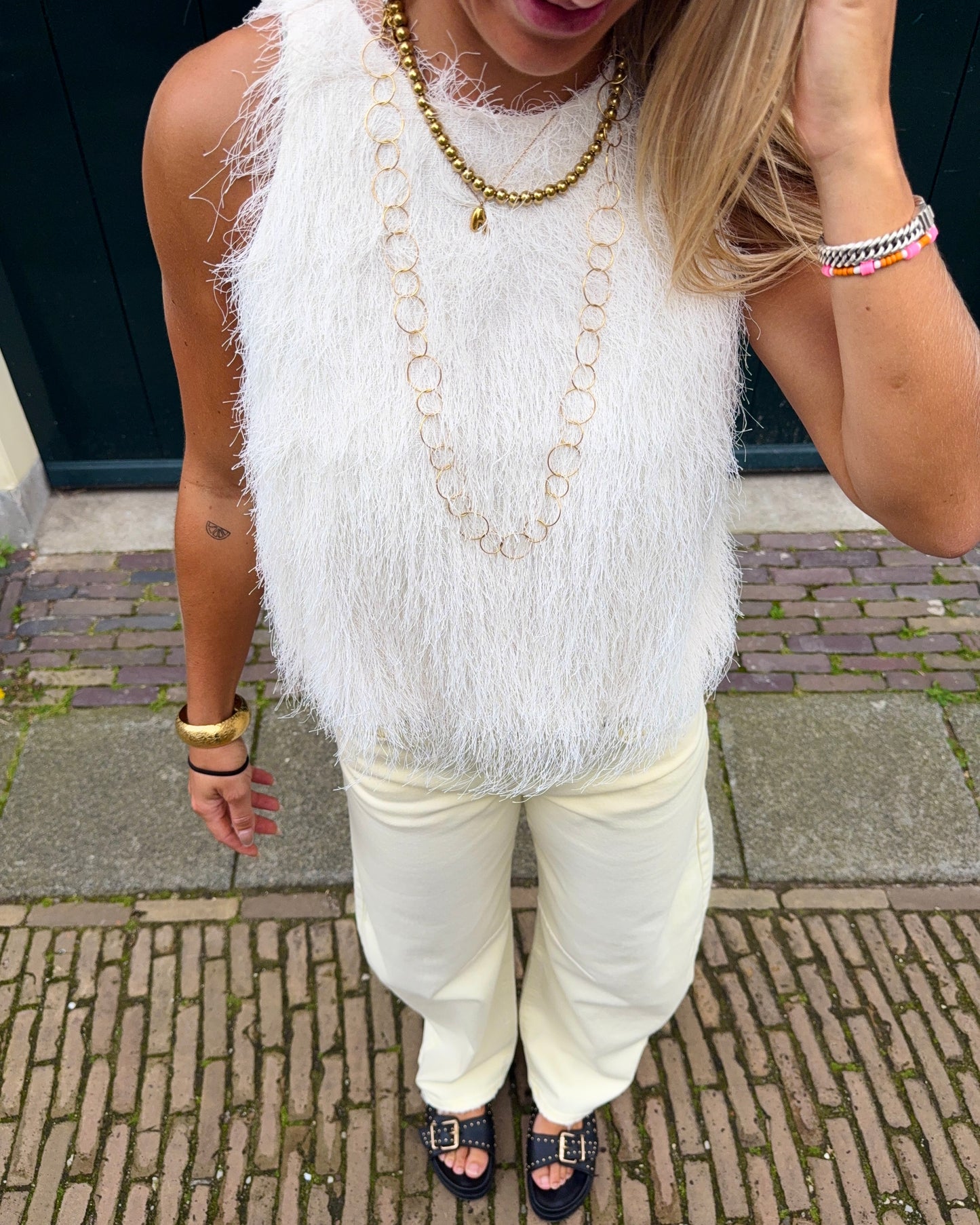 Nomi fluffy top ★ wit