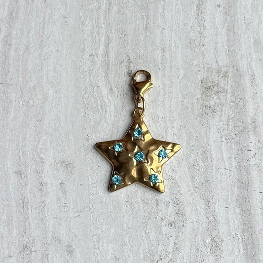 Bedel diamanten ster ★ blauw