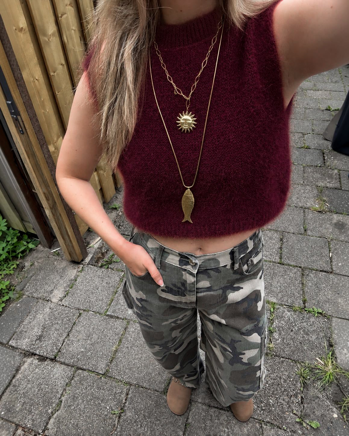 Pre-order Rosie knit gilet ★ bordeaux