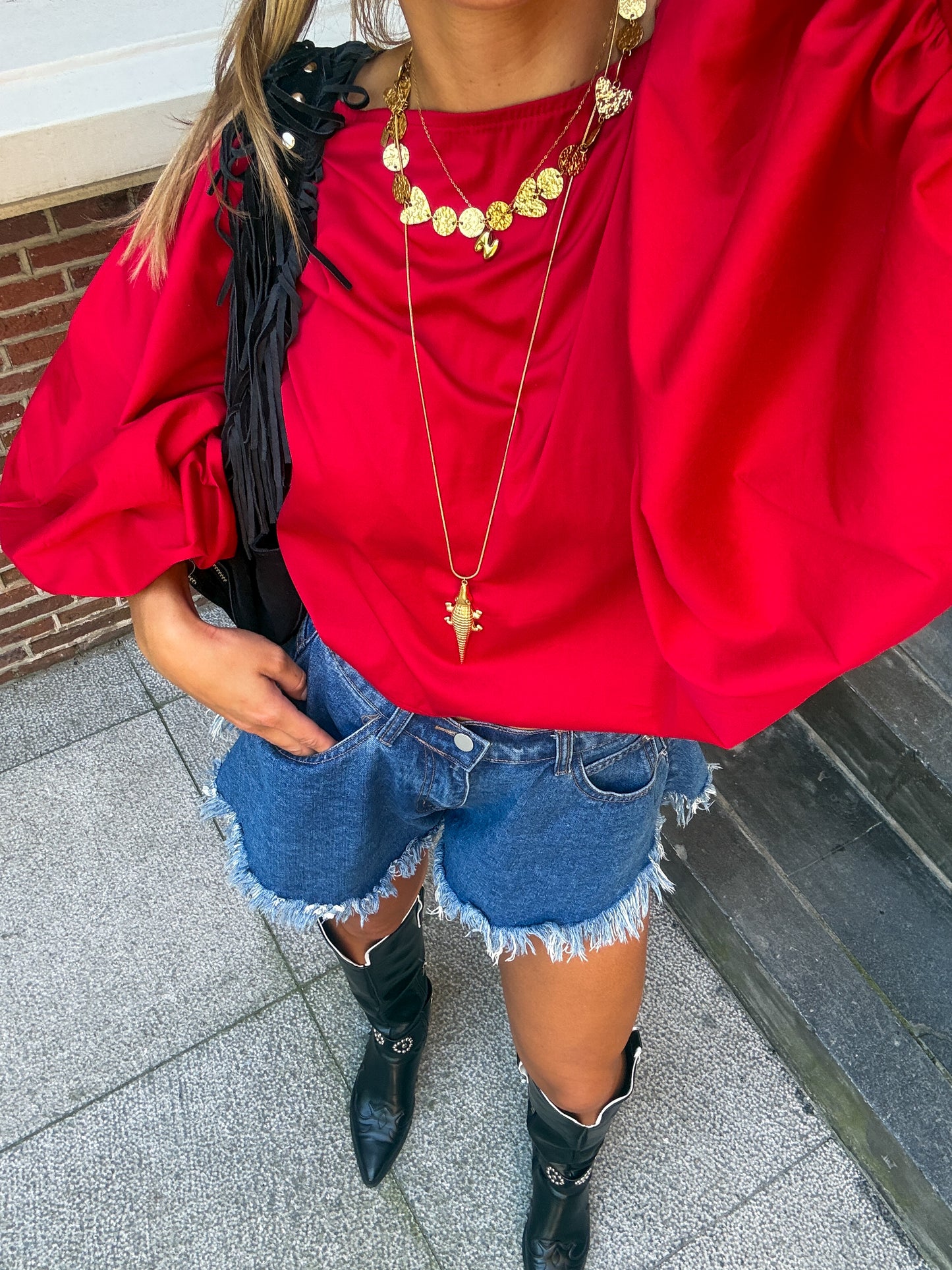 Juna blouse ★ rood