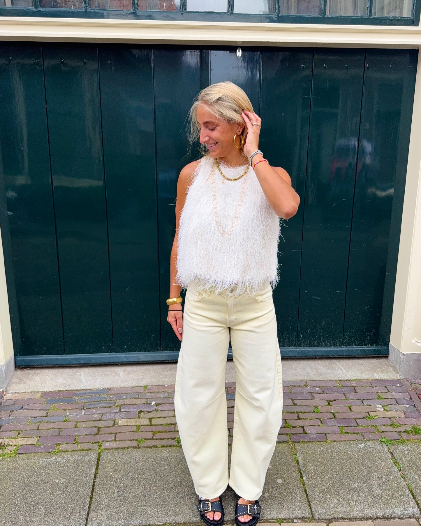 Vie barrel jeans ★ geel