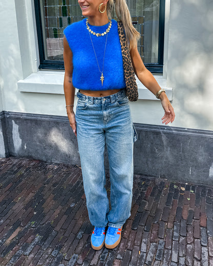 Rosie knit gilet ★ cobalt blauw