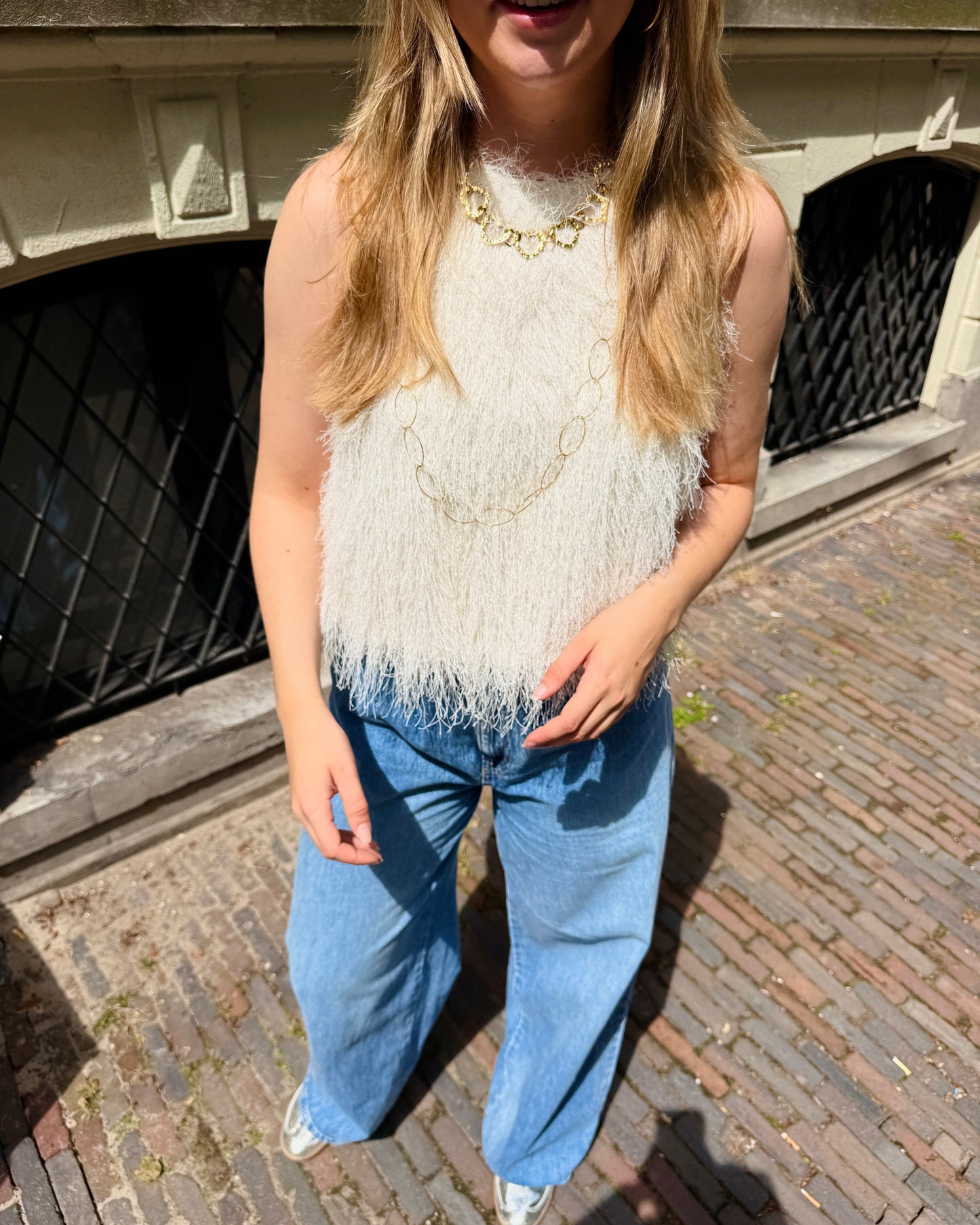 Nomi fluffy top ★ wit